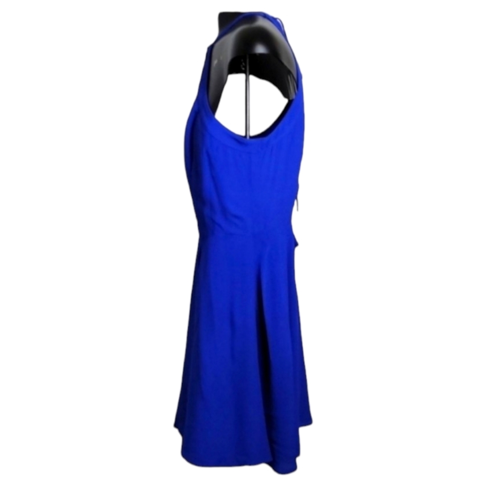 Lovers + Friends Journey & Flare dress cobalt Blue Halter mini Cut-out Women's M - Picture 6 of 15